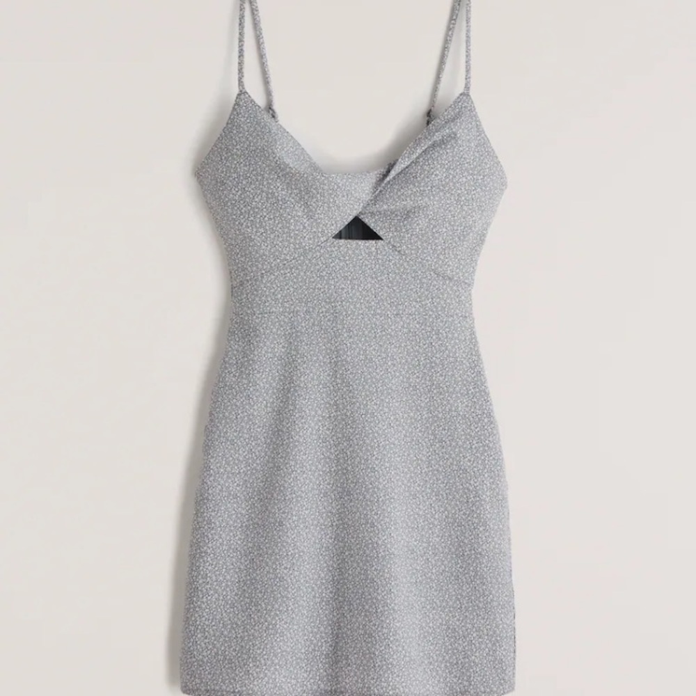 XSP Abercrombie & Fitch Floral Print Mini dress front cutout style